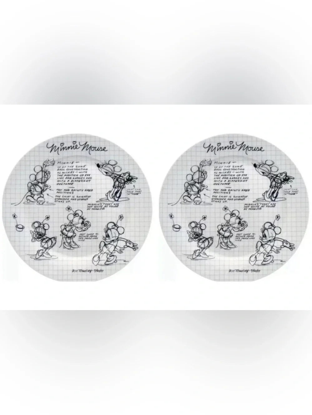 Disney Minnie Mouse Sketchbook Dinner Plate 10.5